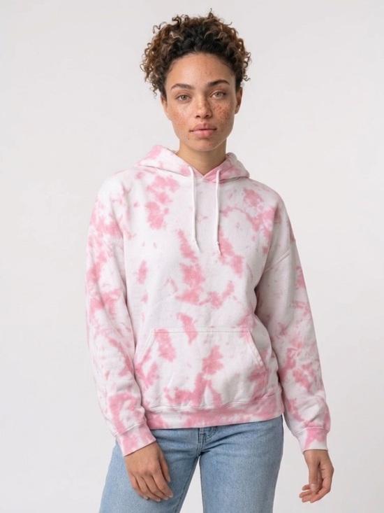 Source Unknown Tops - Pink tye die hoodie